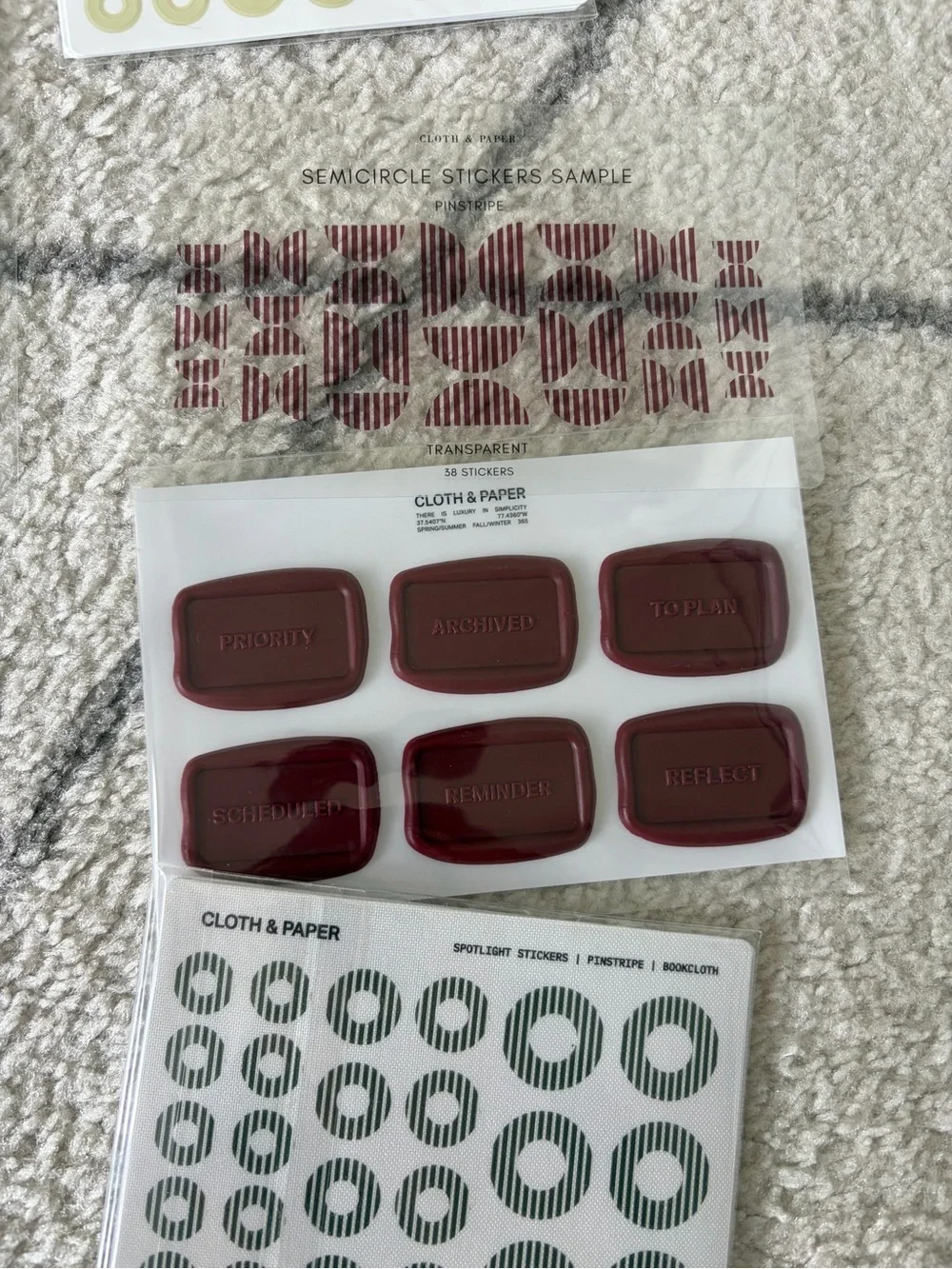 Assorted Cloth & Paper Sticker bundle